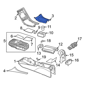 Mercedes-Benz OE - Front Right Console Trim Panel