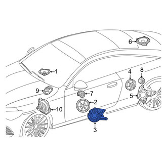 Mercedes-Benz OE - Front Left Radio Speaker Bracket