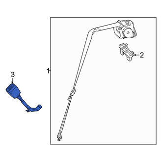 Mercedes-Benz OE - Rear Left Seat Belt Receptacle