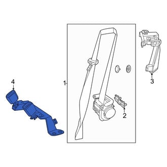Mercedes-Benz OE - Rear Right Seat Belt Receptacle