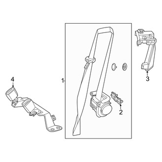 Mercedes-Benz OE - Restraint Systems - Rear Seat Belts (Convertible)
