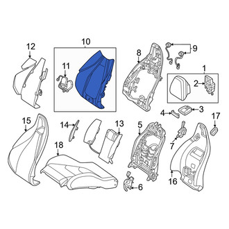 Mercedes-Benz OE - Front Left Seat Back Cushion