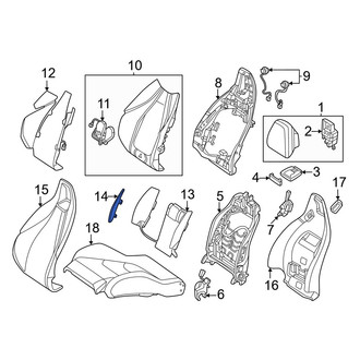 Mercedes-Benz OE - Front Left Inner Seat Lumbar Support Cushion Bracket