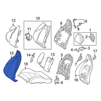 Mercedes-Benz OE - Front Left Seat Back Cushion Cover
