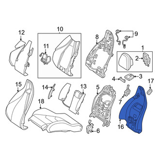 Mercedes-Benz OE - Front Left Seat Back Panel