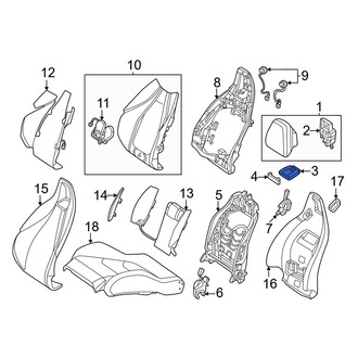 Mercedes-Benz OE - Front Left Headrest Cover
