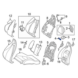 Mercedes-Benz OE - Front Left Headrest Cap