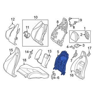 Mercedes-Benz OE - Front Right Inner Seat Back Frame