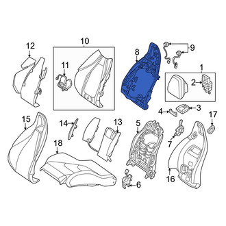 Mercedes-Benz OE - Front Left Outer Seat Back Frame