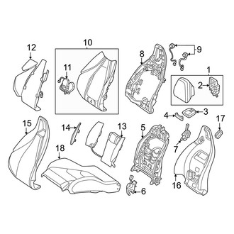 Mercedes-Benz OE - Seats & Tracks - Passenger Seat Components (Standard Seat)