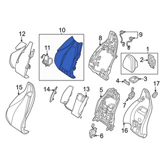Mercedes-Benz OE - Front Left Seat Back Cushion