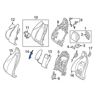 Mercedes-Benz OE - Front Right Inner Seat Lumbar Support Cushion Bracket