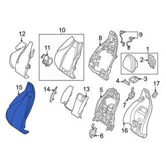 Mercedes-Benz OE - Front Left Seat Back Cushion Cover