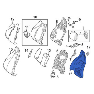 Mercedes-Benz OE - Front Left Seat Back Panel