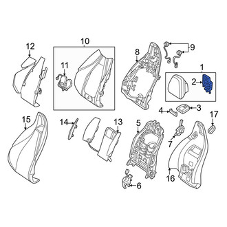 Mercedes-Benz OE - Front Left Headrest Actuator