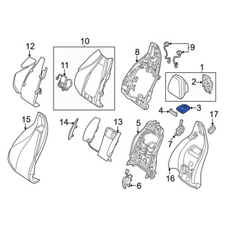 Mercedes-Benz OE - Front Right Headrest Cover