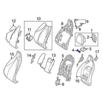 Mercedes-Benz OE - Front Right Headrest Cap