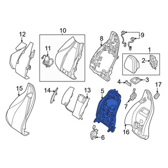 Mercedes-Benz OE - Front Left Inner Seat Back Frame