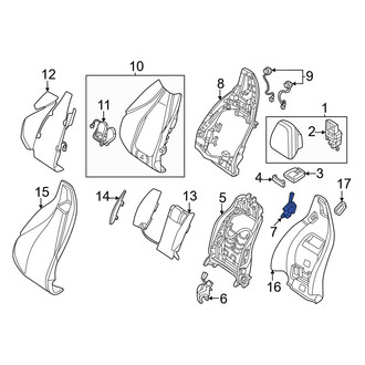 Mercedes-Benz OE - Front Left Folding Seat Latch