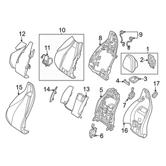 Mercedes-Benz OE - Seats & Tracks - Driver Seat Components (Seat Back, Standard Seat)
