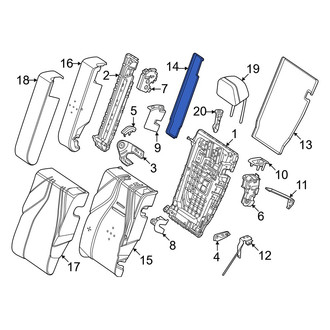 Mercedes-Benz OE - Rear Center Seat Back Panel