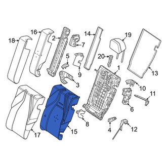 Mercedes-Benz OE - Rear Left Seat Back Cushion