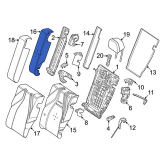 Mercedes-Benz OE - Rear Center Seat Back Cushion