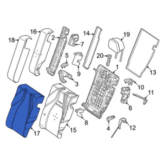 Mercedes-Benz OE - Rear Center Seat Back Cushion Cover