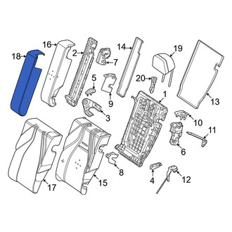 Mercedes-Benz OE - Rear Center Seat Back Cushion Cover