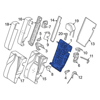 Mercedes-Benz OE - Rear Left Seat Back Frame