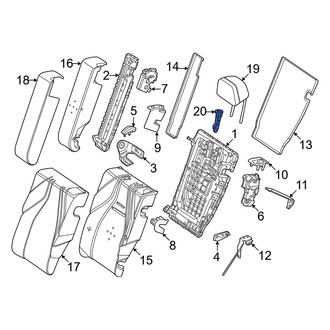 Mercedes-Benz OE - Rear Left Inner Headrest Guide