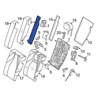 Mercedes-Benz OE - Rear Center Seat Back Frame