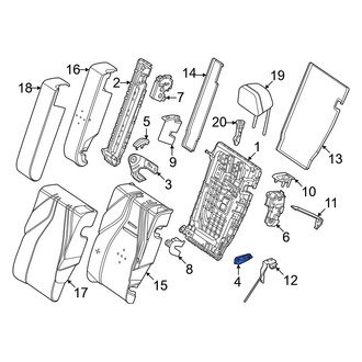 Mercedes-Benz OE - Rear Center Left Seat Hinge