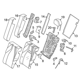 Mercedes-Benz OE - Seats & Tracks - Rear Seat Components (Seat Back Components), (Coupe)