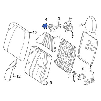 Mercedes-Benz OE - Rear Center Seat Hinge Cover