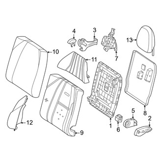 Mercedes-Benz OE - Seats & Tracks - Rear Seat Components (Seat Back Components), (Convertible)