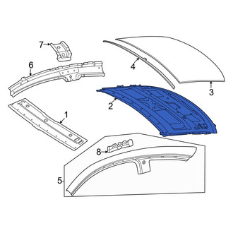 Mercedes-Benz OE - Rear Roof Header Panel