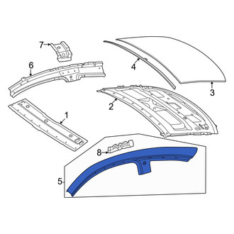 Mercedes-Benz OE - Left Outer Roof Side Rail