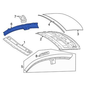Mercedes-Benz OE - Left Inner Roof Side Rail
