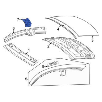 Mercedes-Benz OE - Left Roof Side Rail Bracket