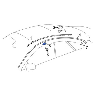 Mercedes-Benz OE - Front Roof Molding Grommet