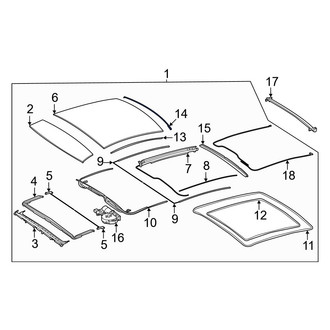 Mercedes-Benz OE - Rear Sunroof Glass Seal