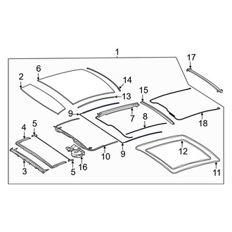 Mercedes-Benz OE - Sunroof Guide Rail