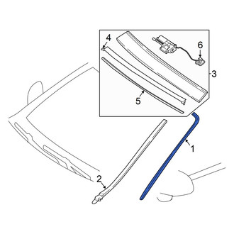 Mercedes-Benz OE - Right Outer Body A-Pillar Trim Panel