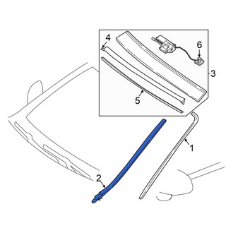 Mercedes-Benz OE - Front Left Windshield Molding