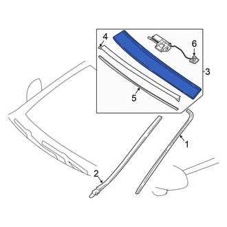 Mercedes-Benz OE - Front Upper Windshield Molding