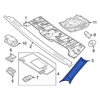 Mercedes-Benz OE - Right Inner Body A-Pillar Trim Panel