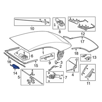 Mercedes-Benz OE - Left Convertible Top Lock Pad