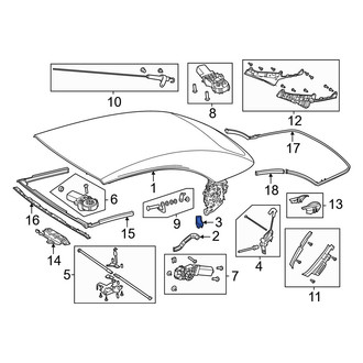 Mercedes-Benz OE - Convertible Top Latch Mount Base