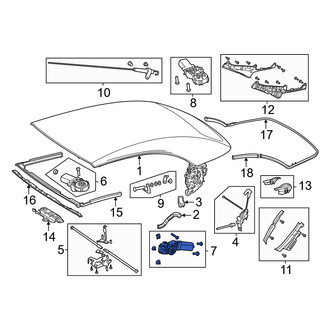 Mercedes-Benz OE - Rear Left Convertible Top Motor